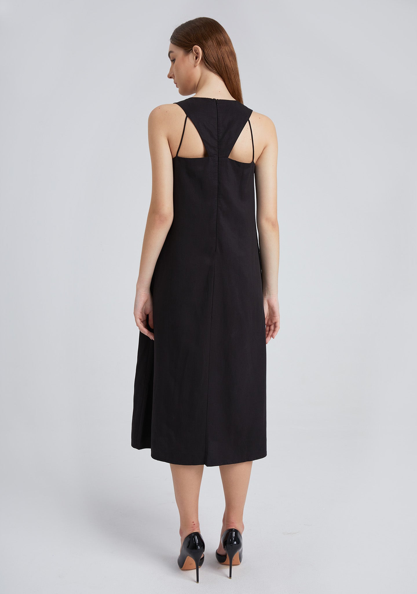 INWEAR DRESS TENCEL MIDI SHORT TRUMPET SLEEVE 30110094 BECENT main image 0