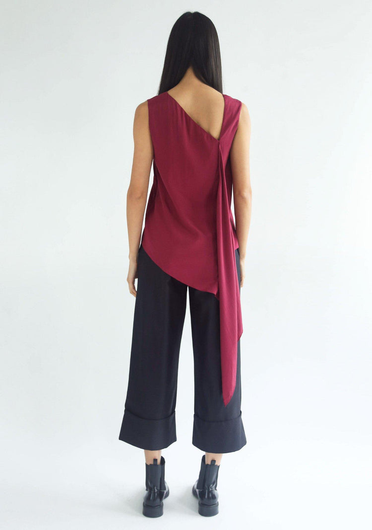 LEONARDA DRAPED BACK TOP - SALIENT LABEL
