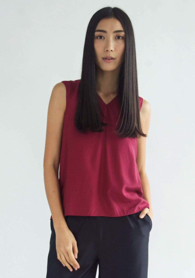LEONARDA DRAPED BACK TOP - SALIENT LABEL