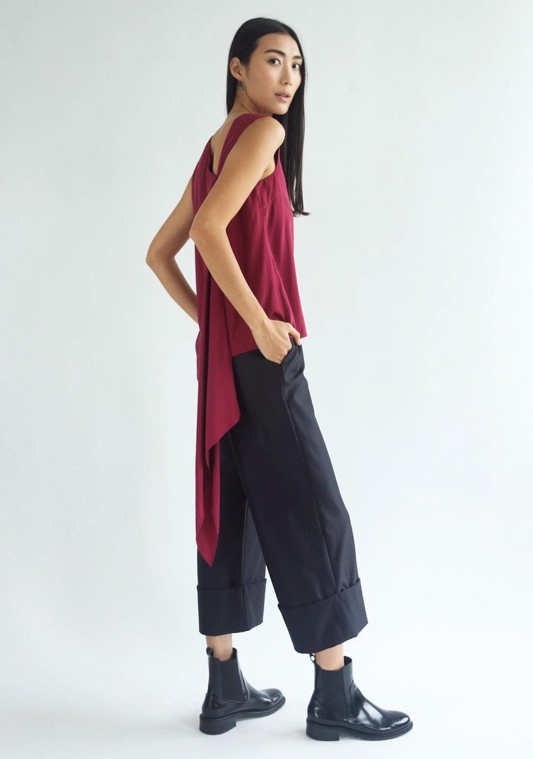 LEONARDA DRAPED BACK TOP - SALIENT LABEL