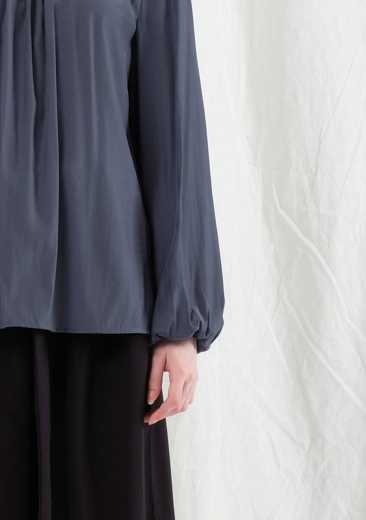 Orya High Neck Top - Prussian - SALIENT LABEL