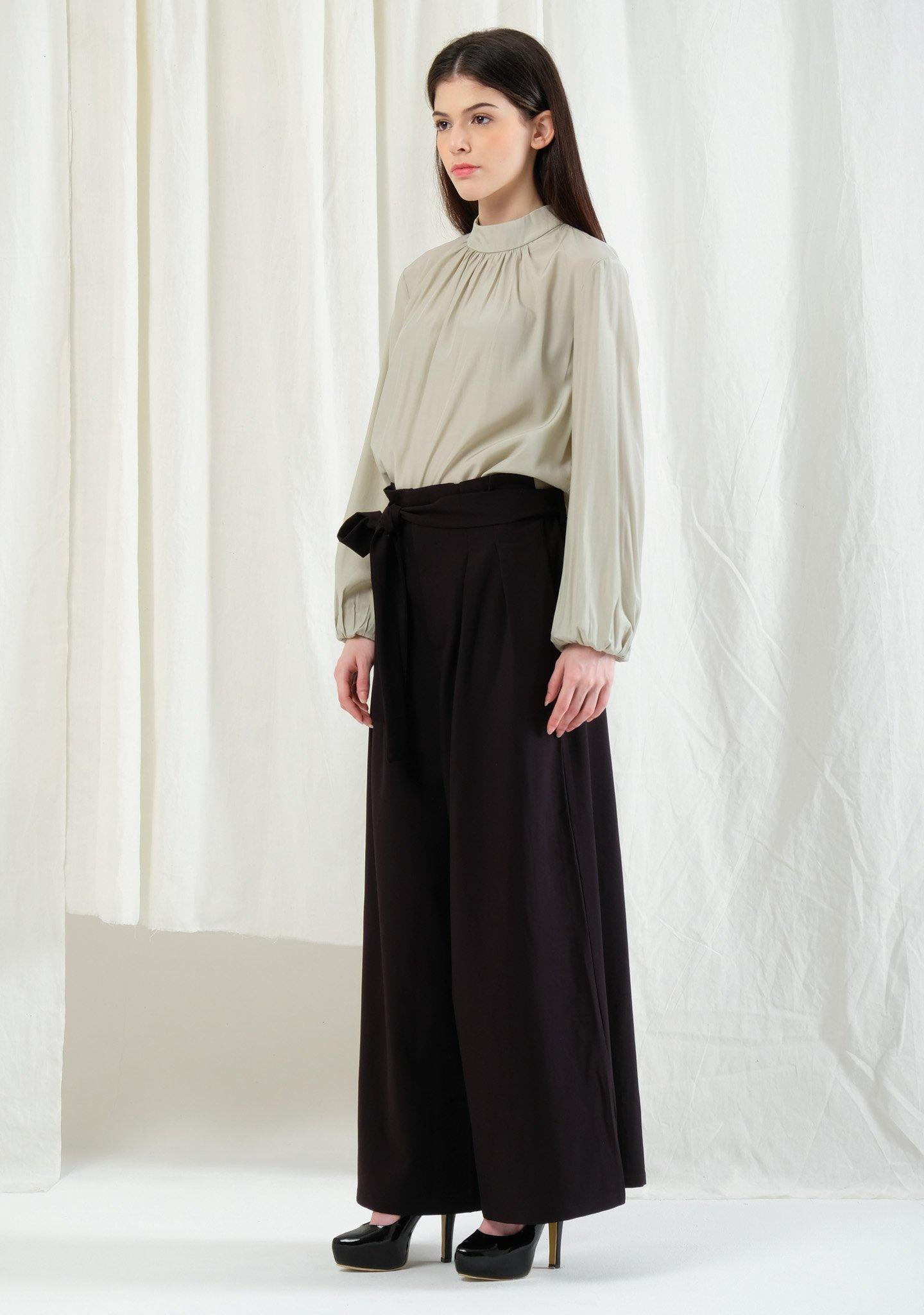Caspian Extreme Flare Trouser Pants - Black Stone - SALIENT LABEL