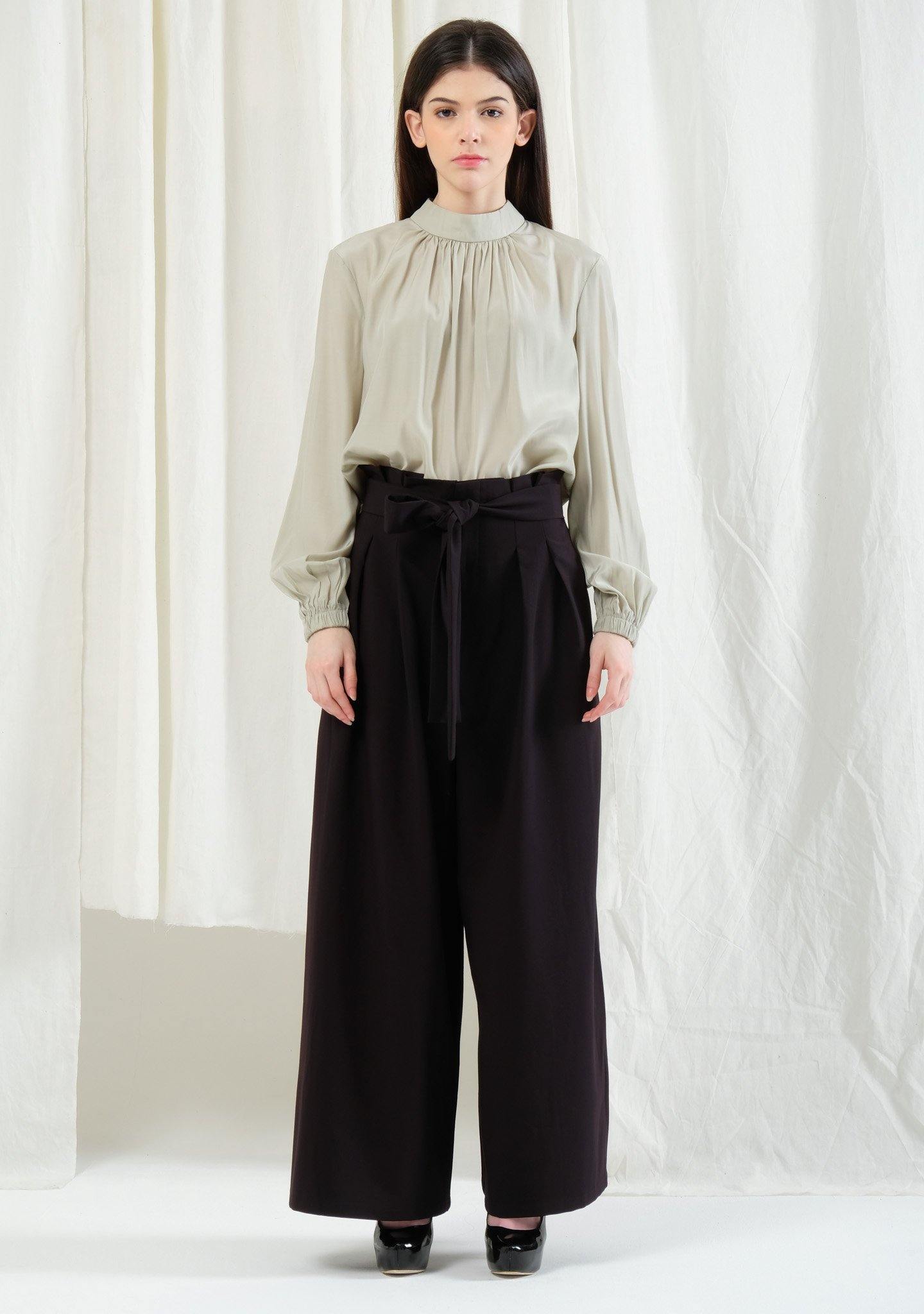 Caspian Extreme Flare Trouser Pants - Black Stone - SALIENT LABEL