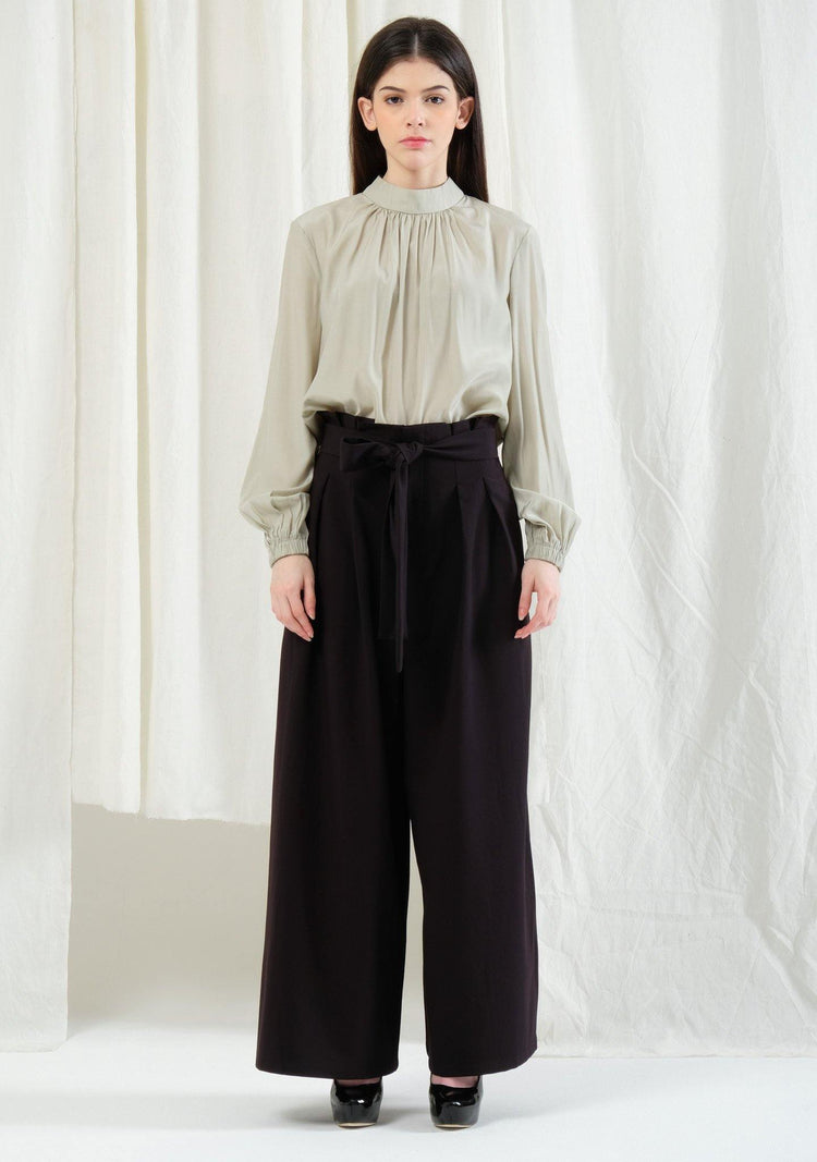 Caspian Extreme Flare Trouser Pants - Black Stone - SALIENT LABEL