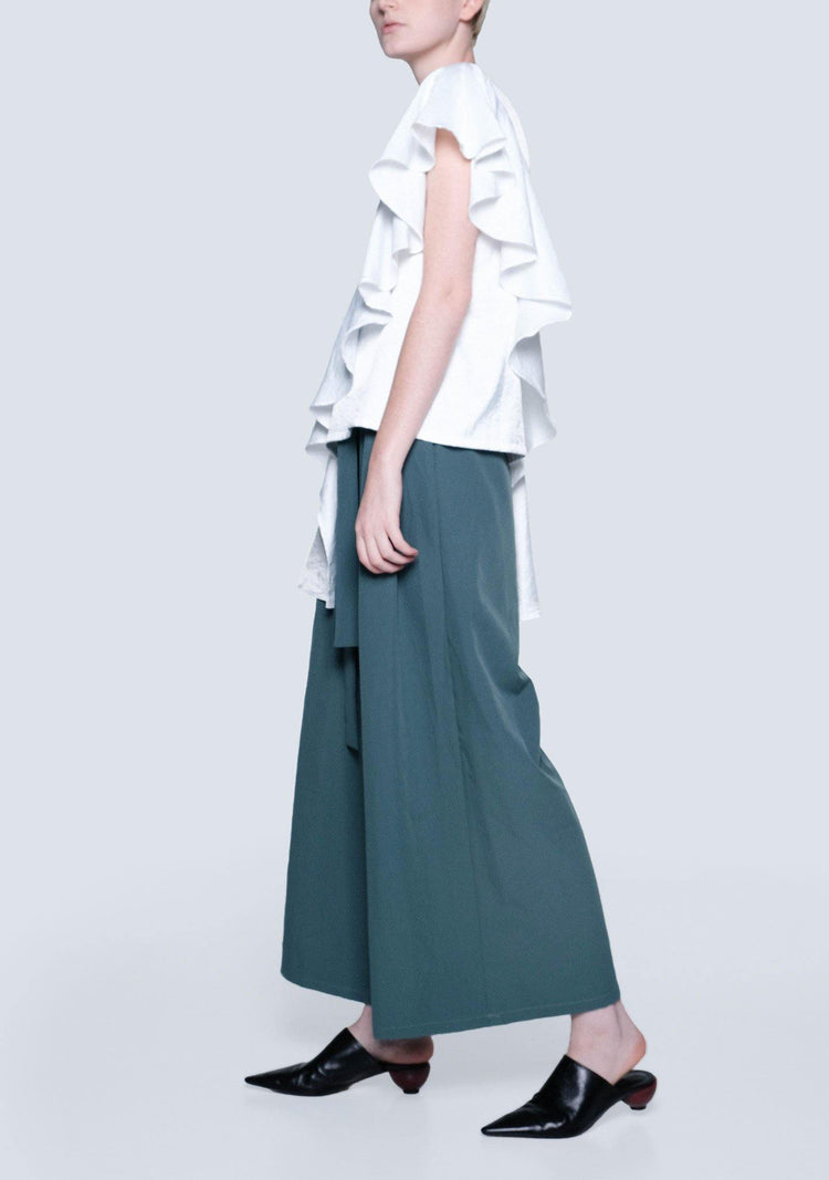 OPHELIA RUFFLE TOP - STAR WHITE - SALIENT LABEL