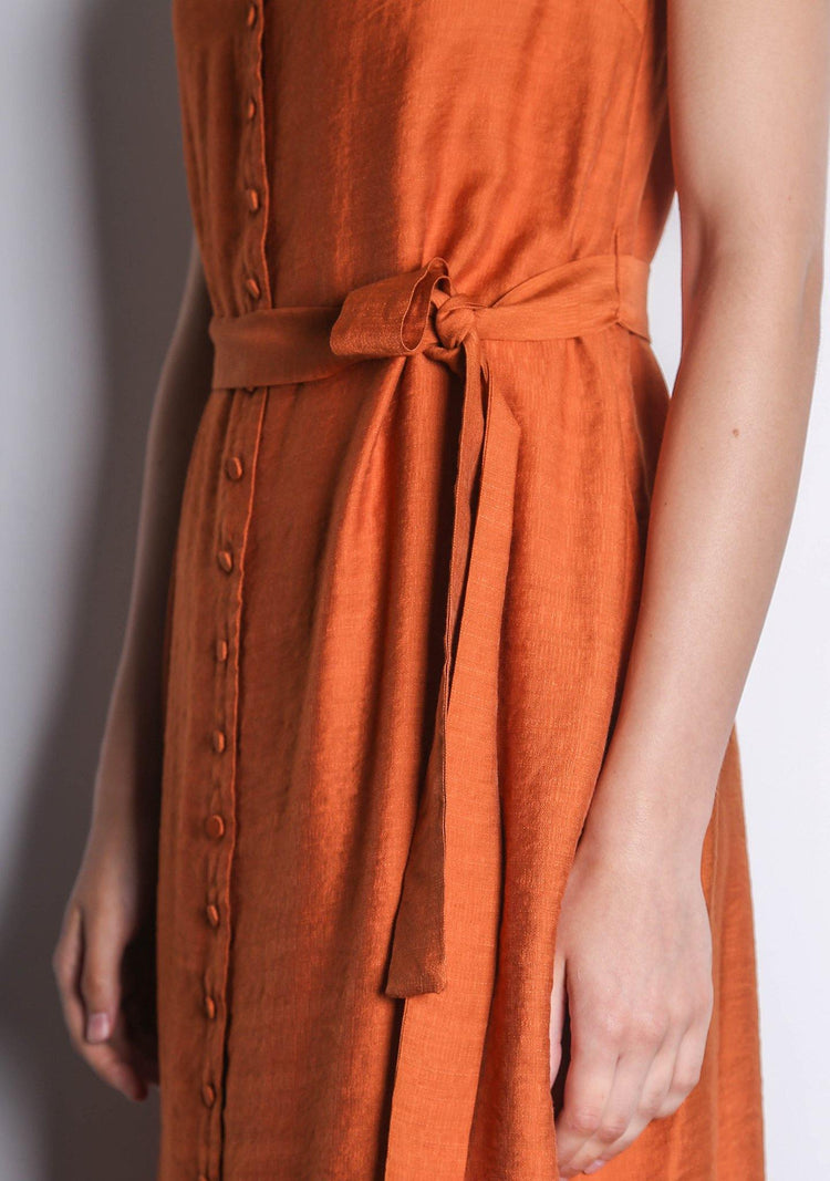 ANGELUS DRESS - DARK CHEEDAR - SALIENT LABEL