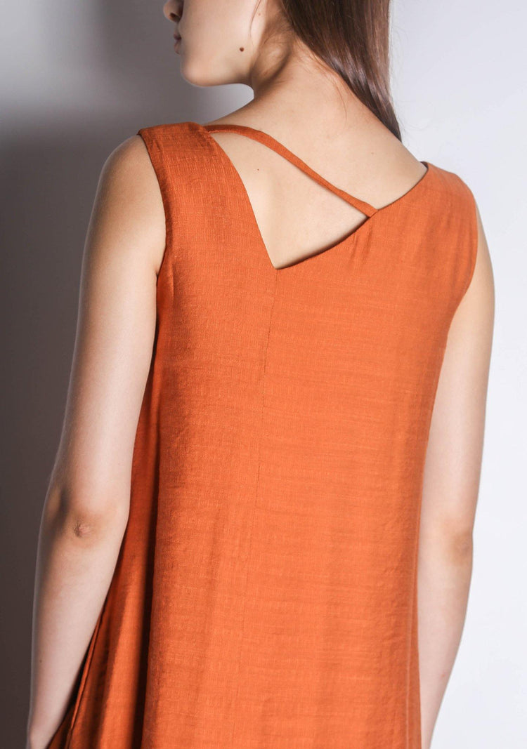 ANGELUS DRESS - DARK CHEEDAR - SALIENT LABEL