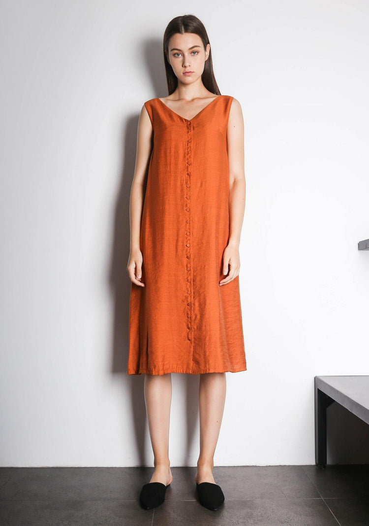 ANGELUS DRESS - DARK CHEEDAR - SALIENT LABEL