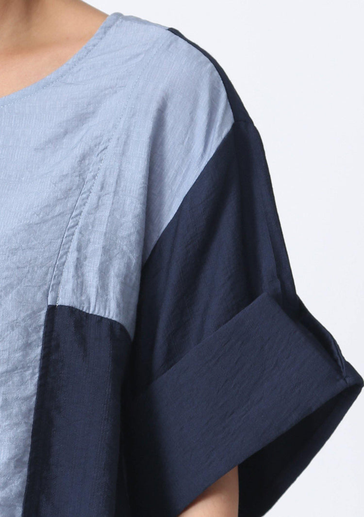 AT EASE SOFT RAYON BLEND BOXY BLOUSE - SALIENT LABEL