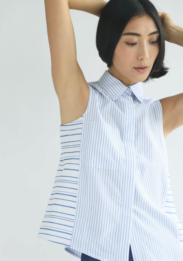 BRIGANTE MULTI STRIPE TOP - SALIENT LABEL