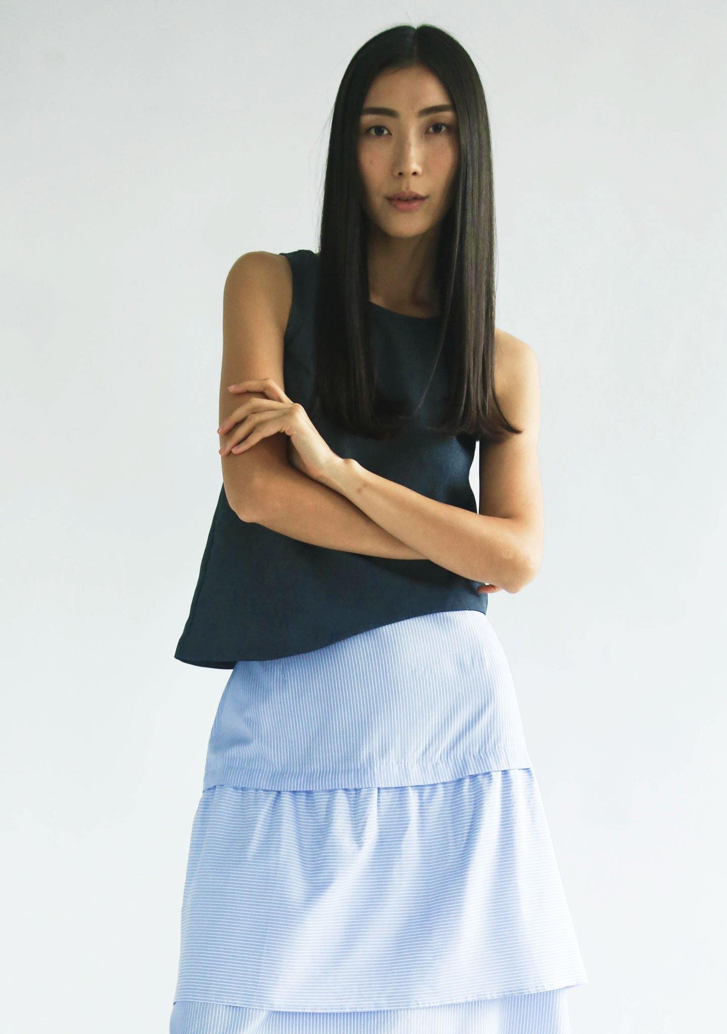 CALA TOP - MULTI (GREY/BLACK) - SALIENT LABEL