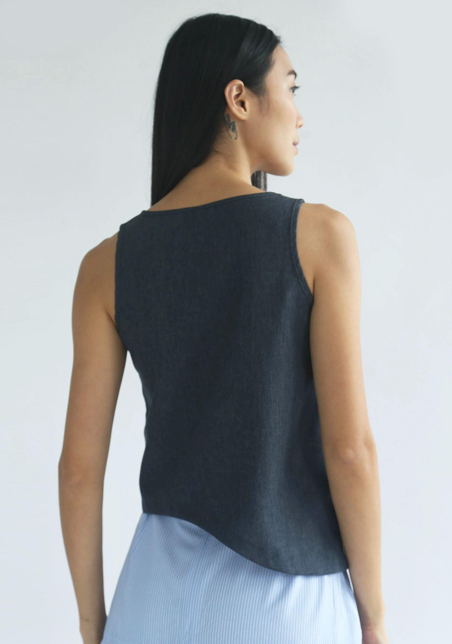 CALA TOP - MULTI (GREY/BLACK) - SALIENT LABEL