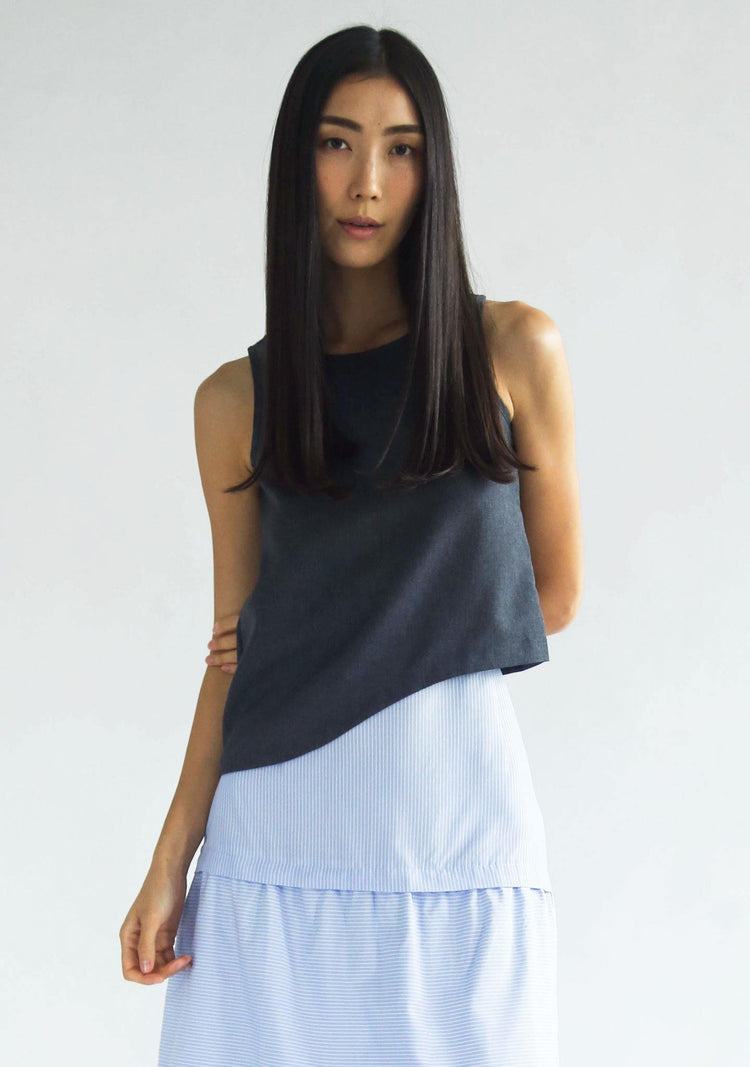 CALA TOP - MULTI (GREY/BLACK) - SALIENT LABEL