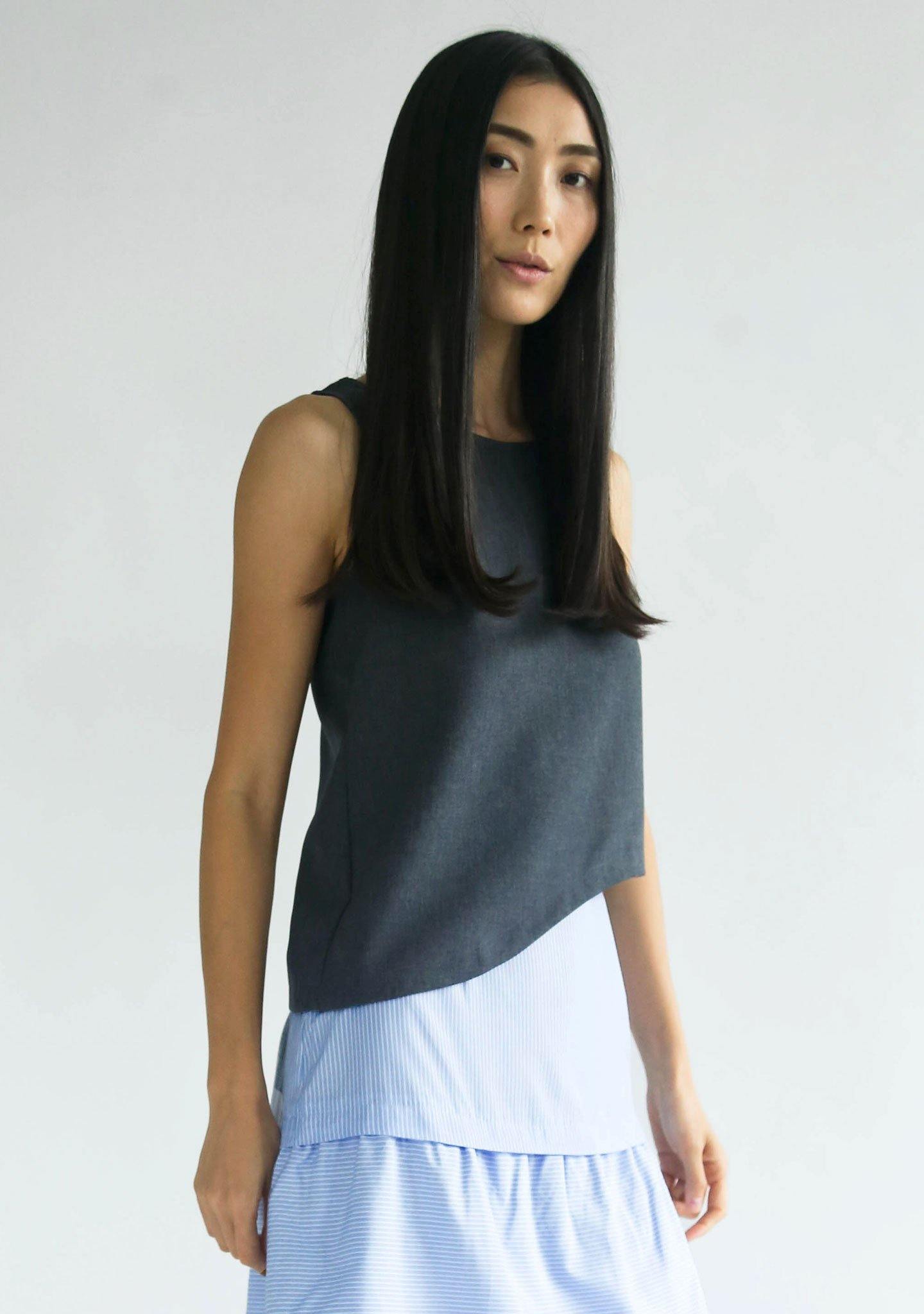 CALA TOP - MULTI (GREY/BLACK) - SALIENT LABEL