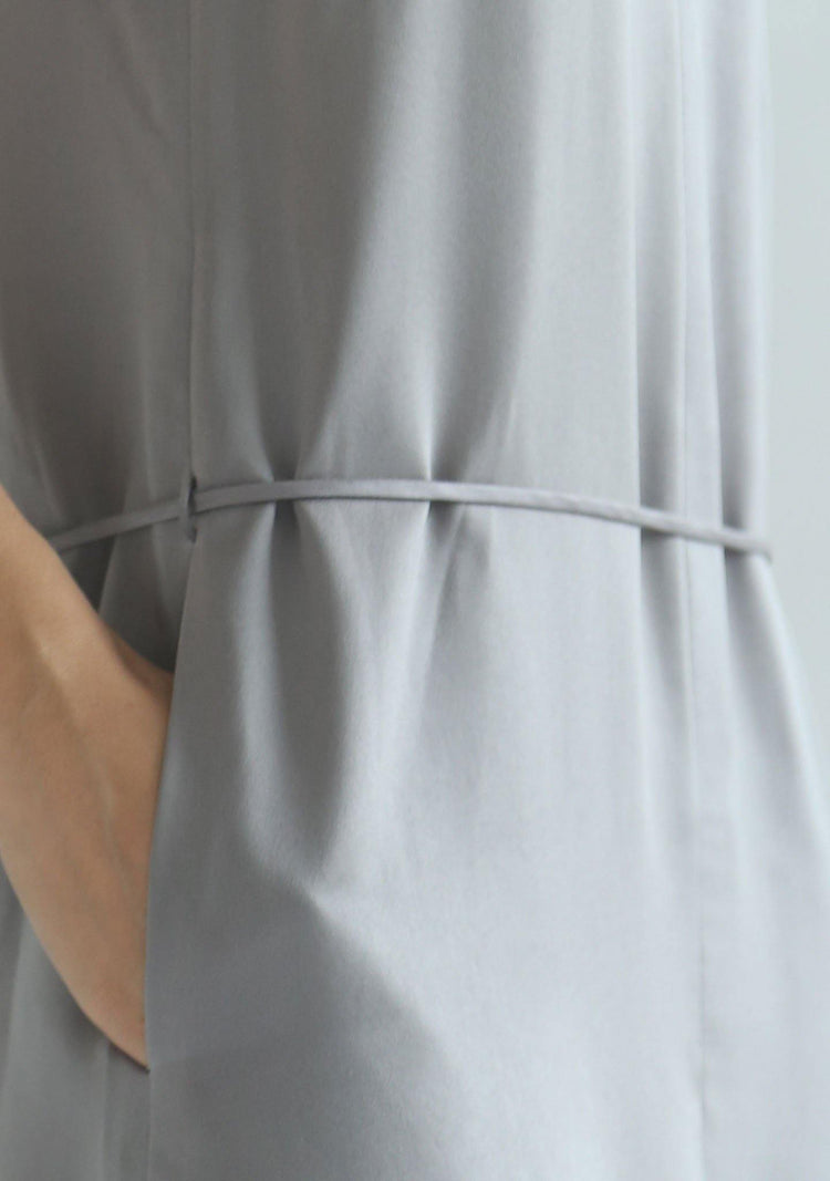 CHASIN ASYMMETRIC SLIP CAMI DRESS - PEWTER - SALIENT LABEL