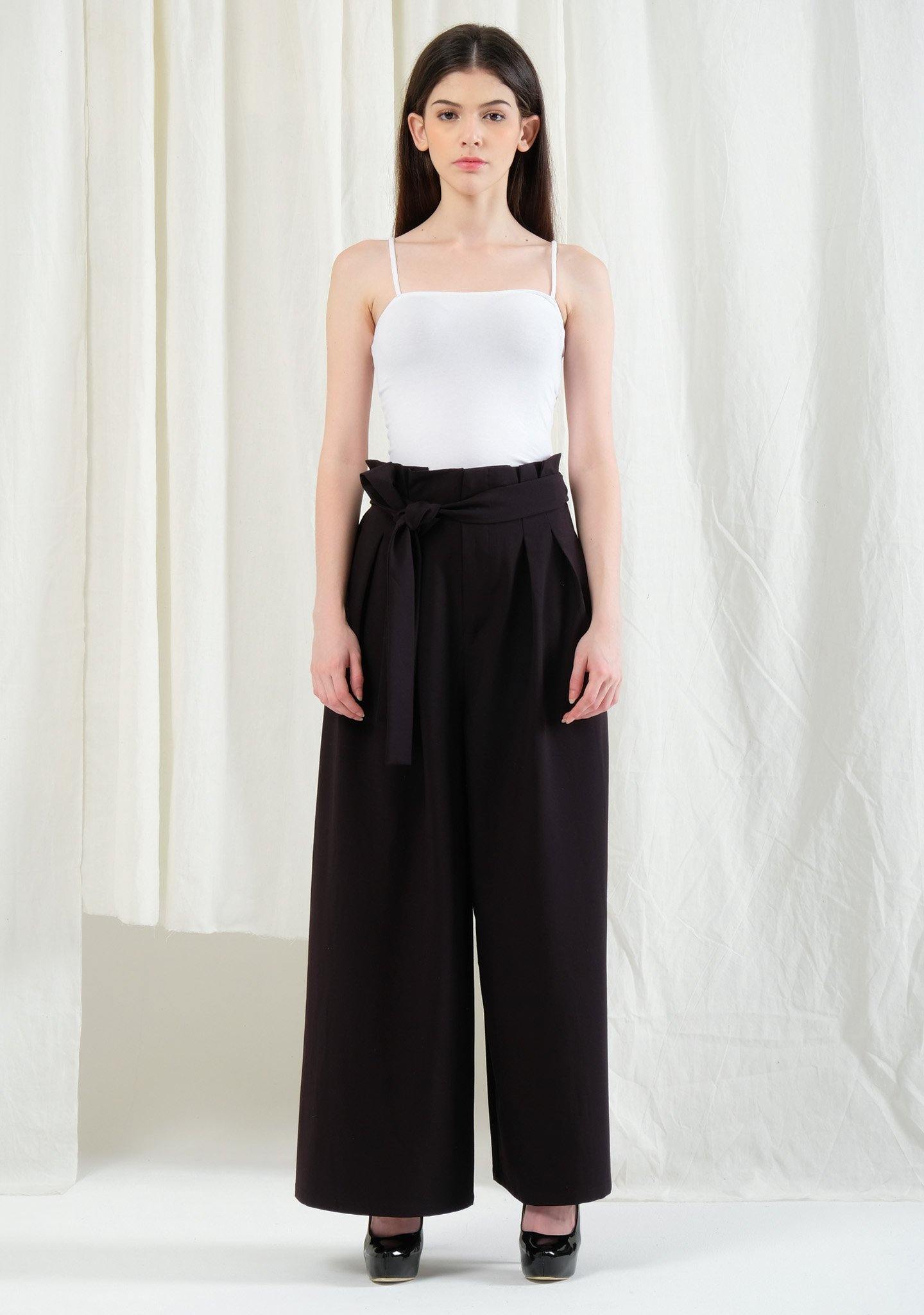 Caspian Extreme Flare Trouser Pants - Black Stone - SALIENT LABEL
