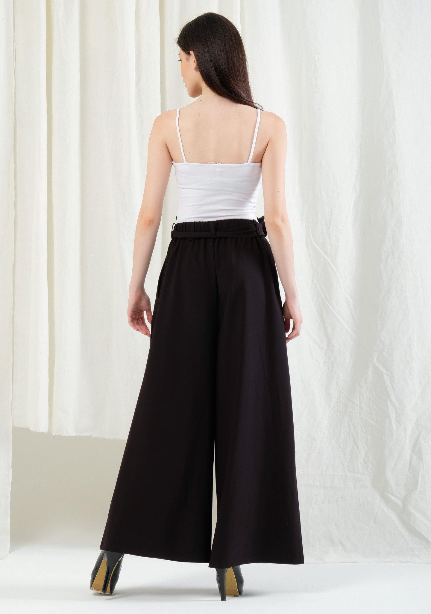 Caspian Extreme Flare Trouser Pants - Black Stone - SALIENT LABEL