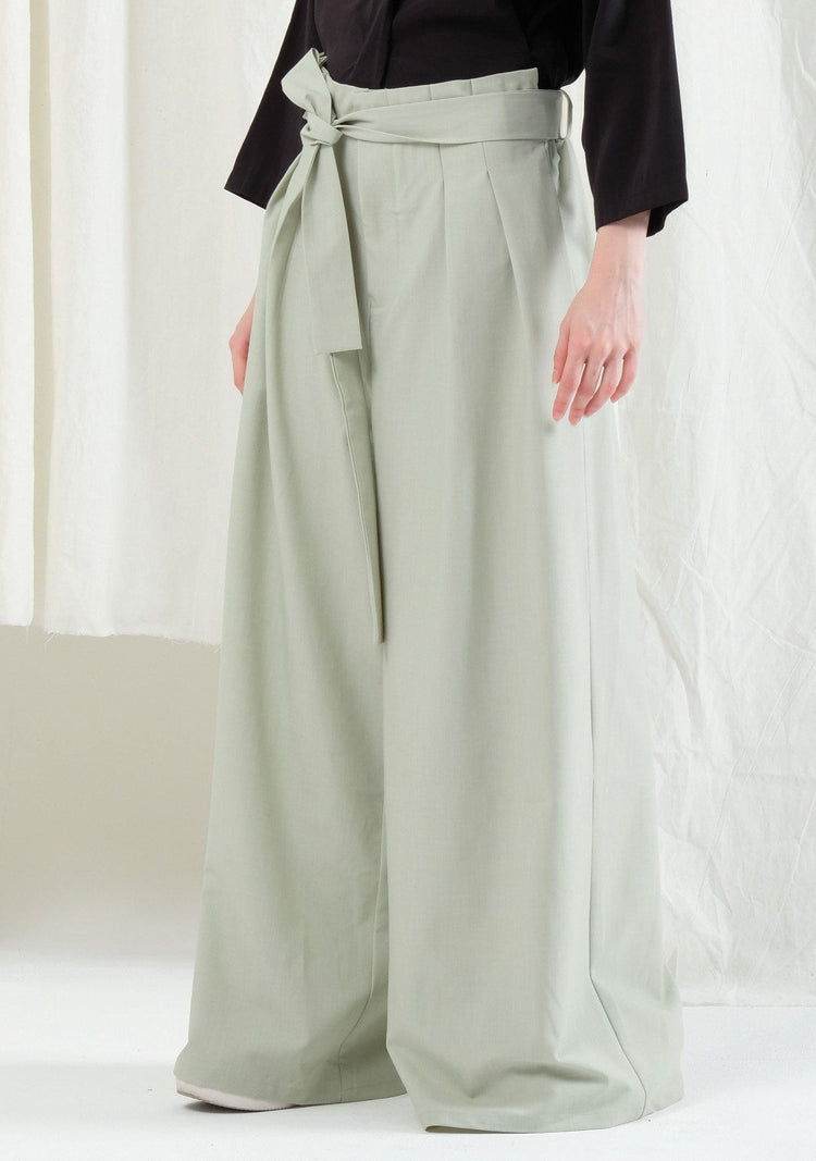 Caspian Extreme Flare Trouser Pants - Laurel - SALIENT LABEL