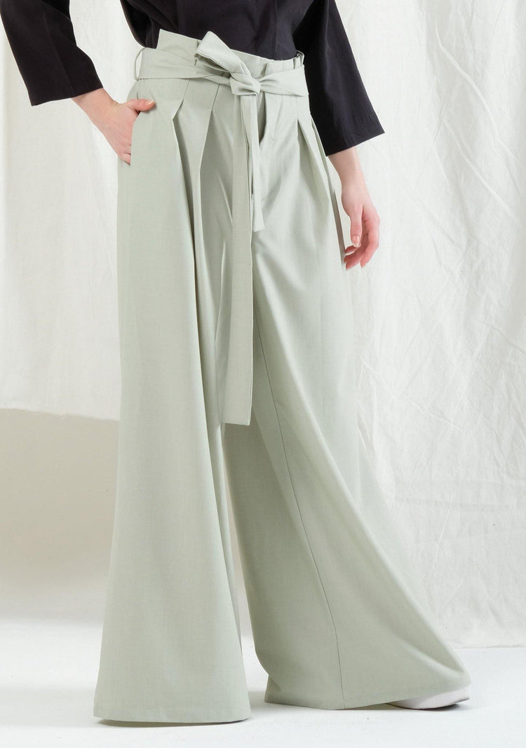 Caspian Extreme Flare Trouser Pants - Laurel - SALIENT LABEL