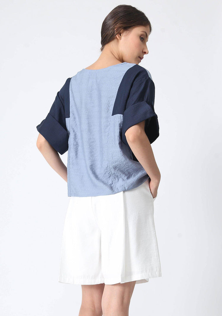 CASTRO CULOTTE SHORTS WITH PLEATS - WHITE - SALIENT LABEL