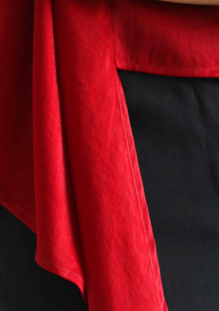 HUDSON SIDE FLARE TOP - SCARLET - SALIENT LABEL