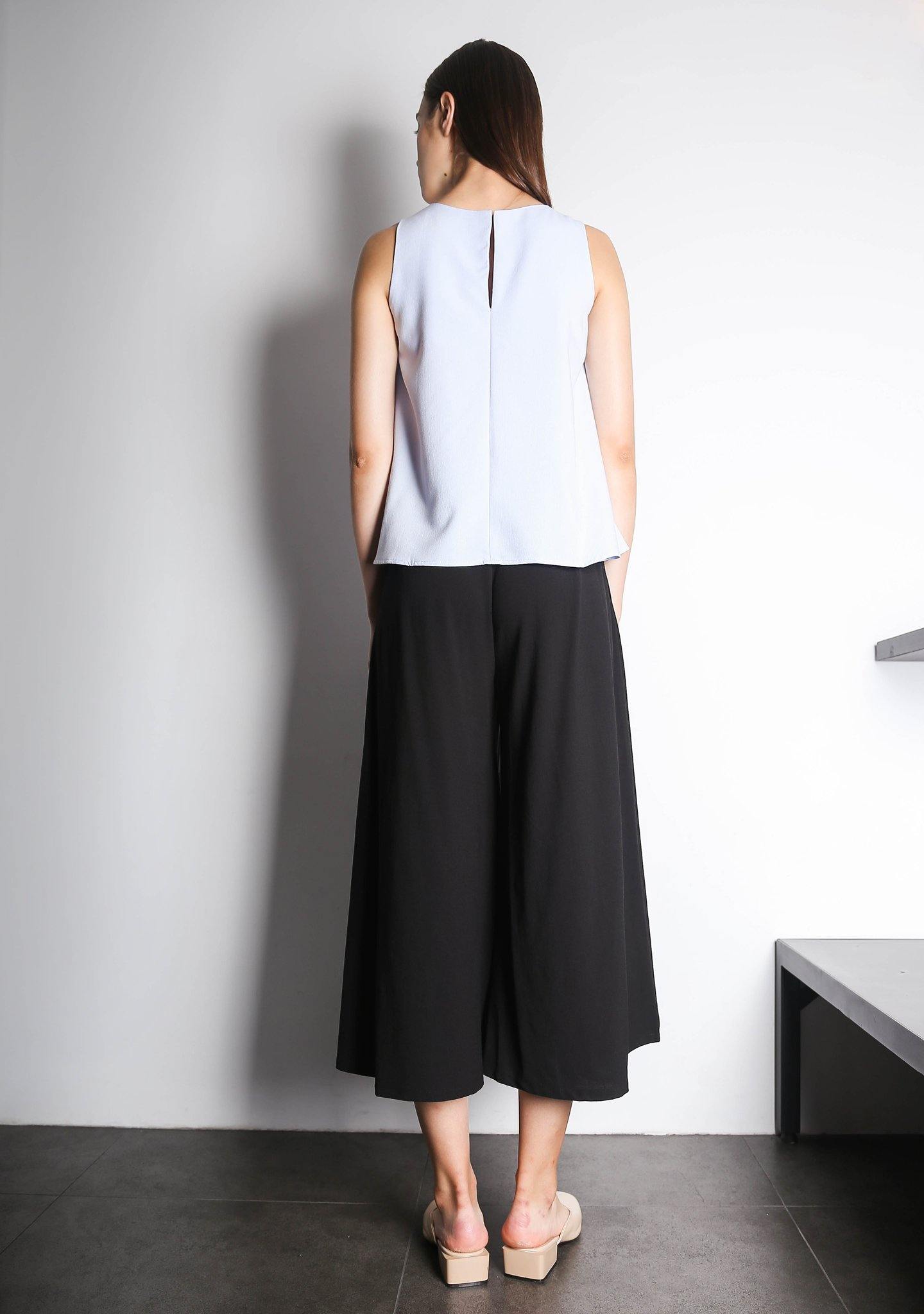 CLEO TOP - POWDER BLUE - SALIENT LABEL