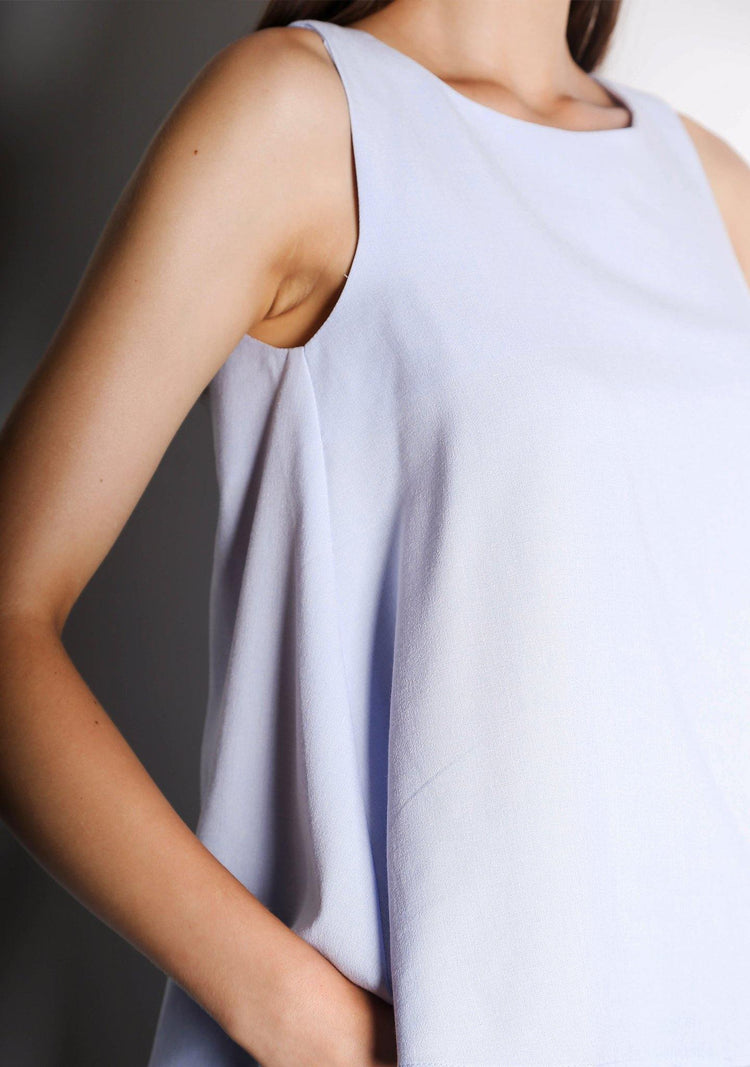 CLEO TOP - POWDER BLUE - SALIENT LABEL