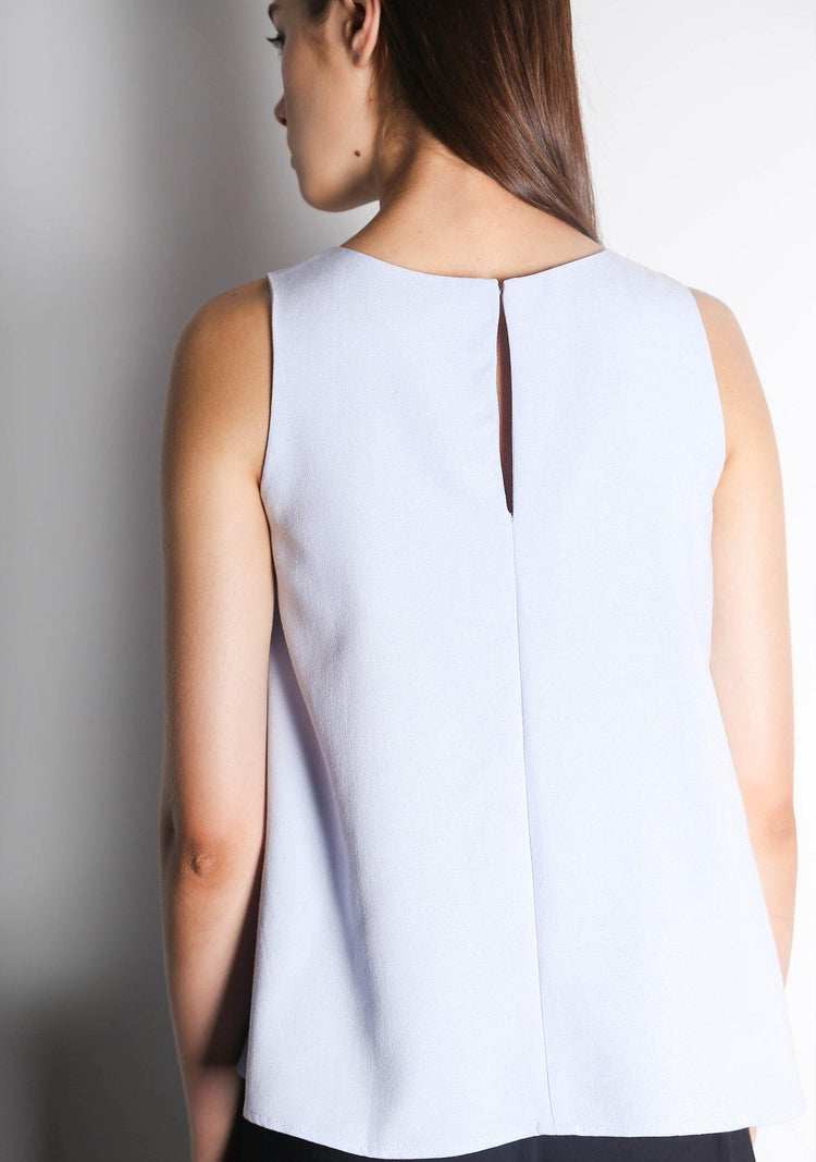 CLEO TOP - POWDER BLUE - SALIENT LABEL