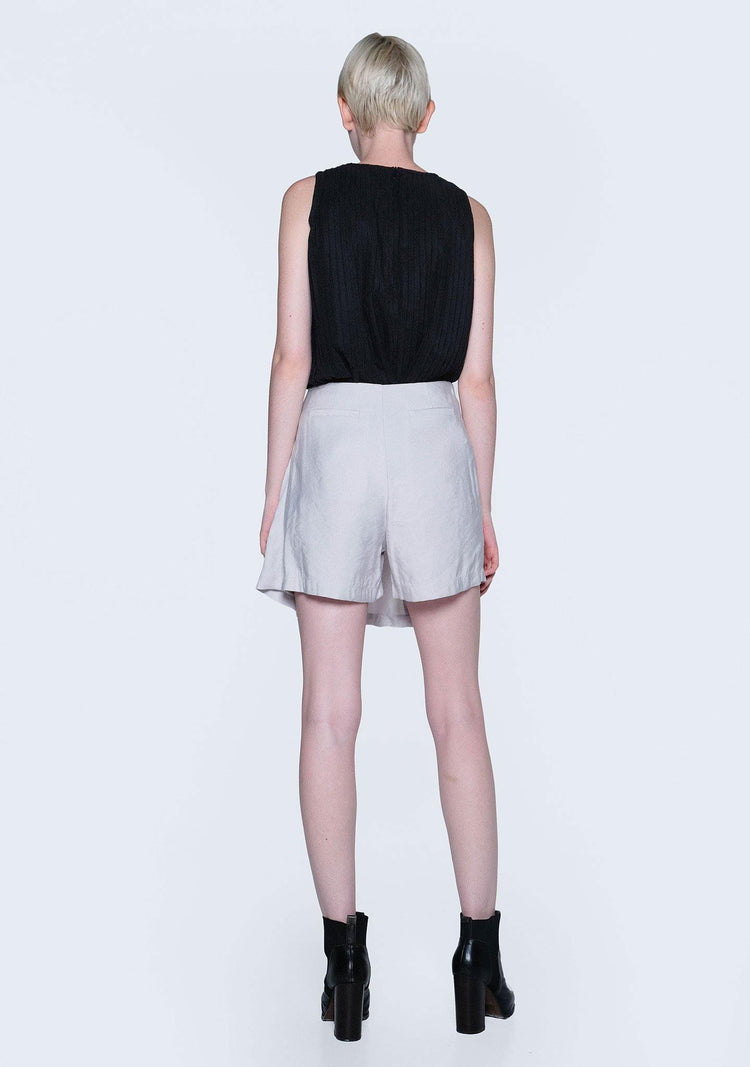 DELAINA PLEATED TOP - OBSIDIAN - SALIENT LABEL