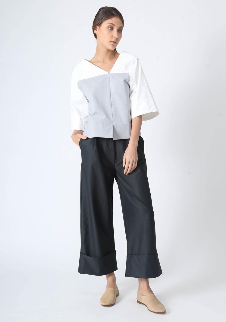 ESSEL ASYMMETRIC BOXY TOP - SALIENT LABEL