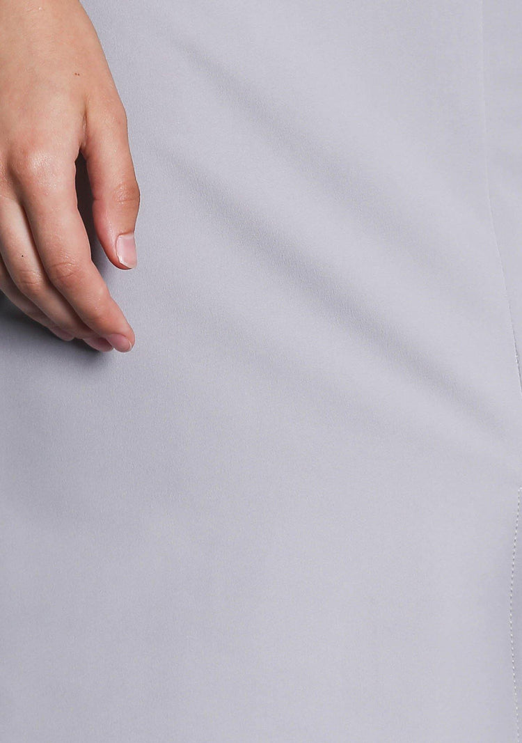 EDEN DRESS - VAPOUROUS GREY - SALIENT LABEL