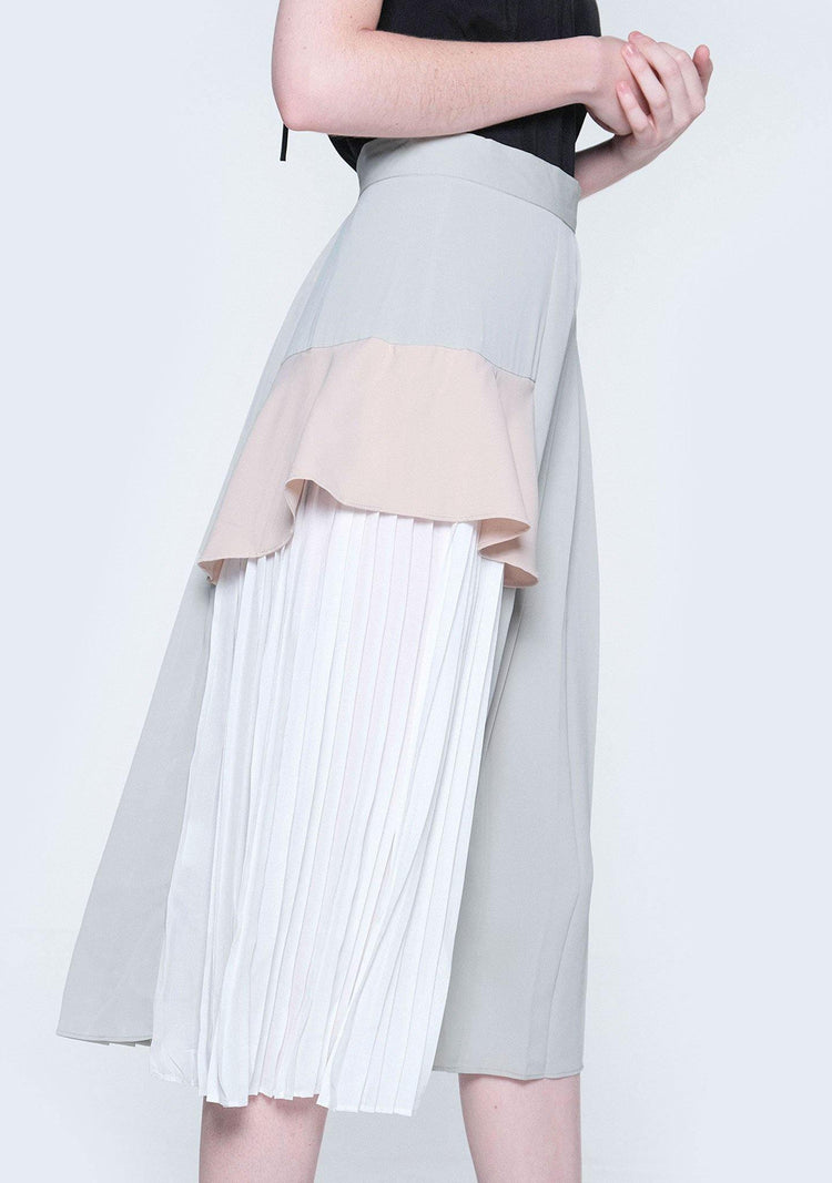 ELKIN PLEATED COLOURBLOCK SKIRT - HUSH - SALIENT LABEL