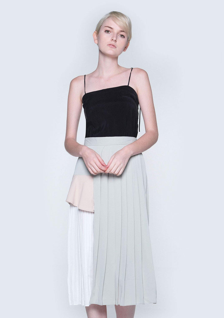 ELKIN PLEATED COLOURBLOCK SKIRT - HUSH - SALIENT LABEL