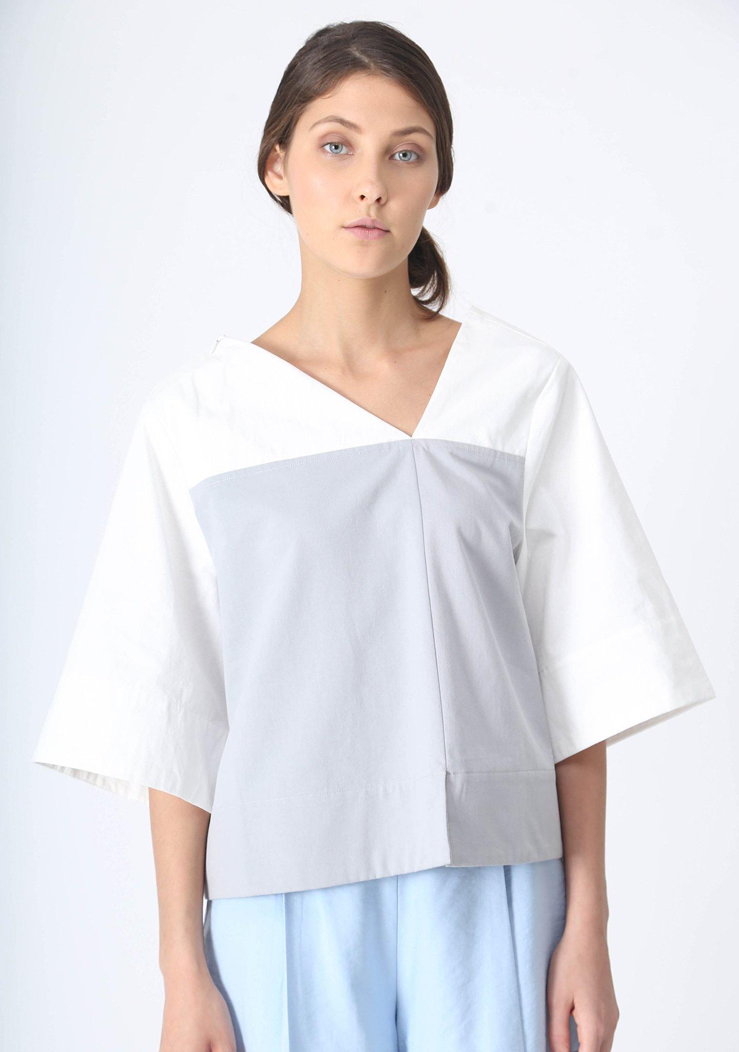 ESSEL ASYMMETRIC BOXY TOP - SALIENT LABEL