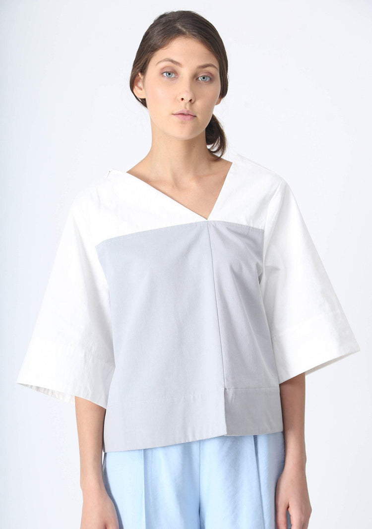 ESSEL ASYMMETRIC BOXY TOP - SALIENT LABEL