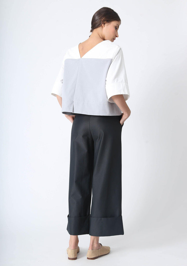 ESSEL ASYMMETRIC BOXY TOP - SALIENT LABEL