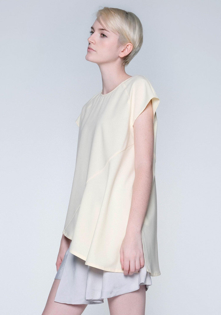 Horus Asymmetric Top - Royal Cream - SALIENT LABEL