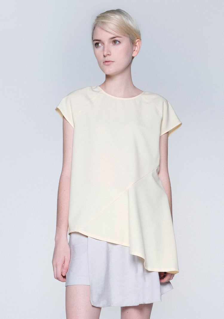 Horus Asymmetric Top - Royal Cream - SALIENT LABEL