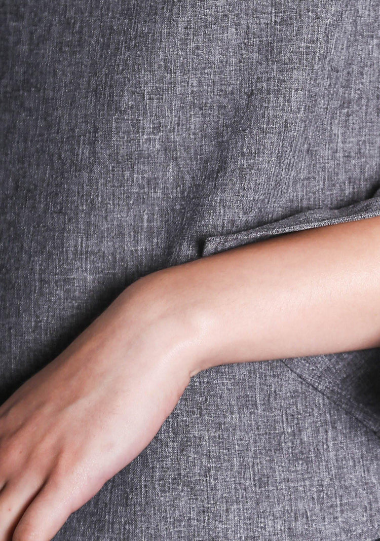 IKO LONG SLEEVED BLOUSE - GREY / BLACK - SALIENT LABEL