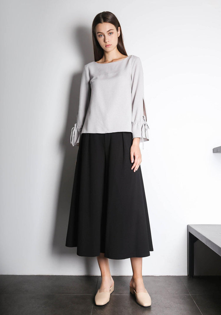 IKO LONG SLEEVED BLOUSE - SILVER CITY - SALIENT LABEL