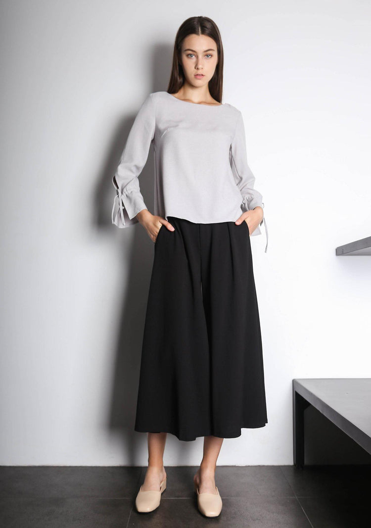 IKO LONG SLEEVED BLOUSE - SILVER CITY - SALIENT LABEL