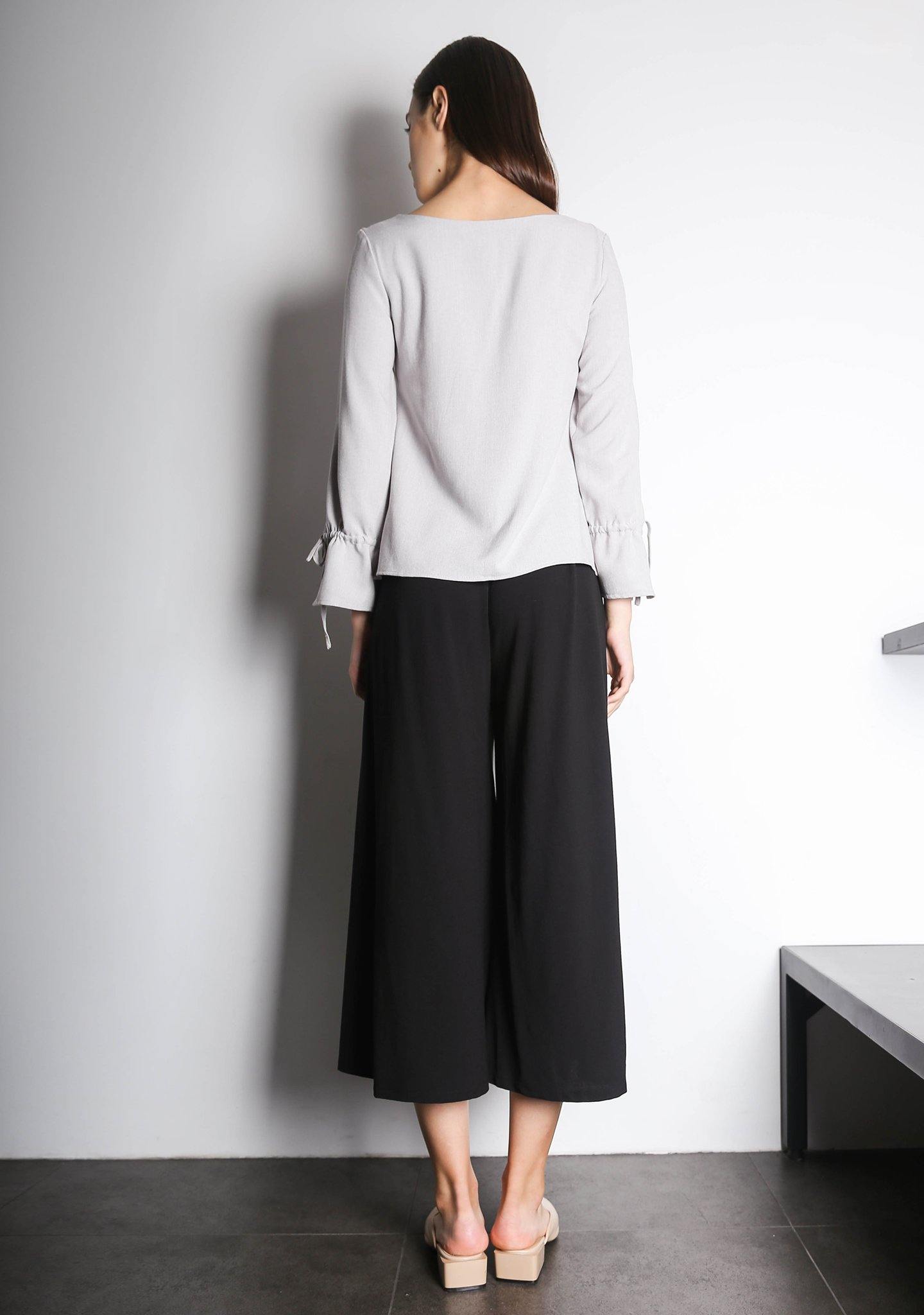IKO LONG SLEEVED BLOUSE - SILVER CITY - SALIENT LABEL