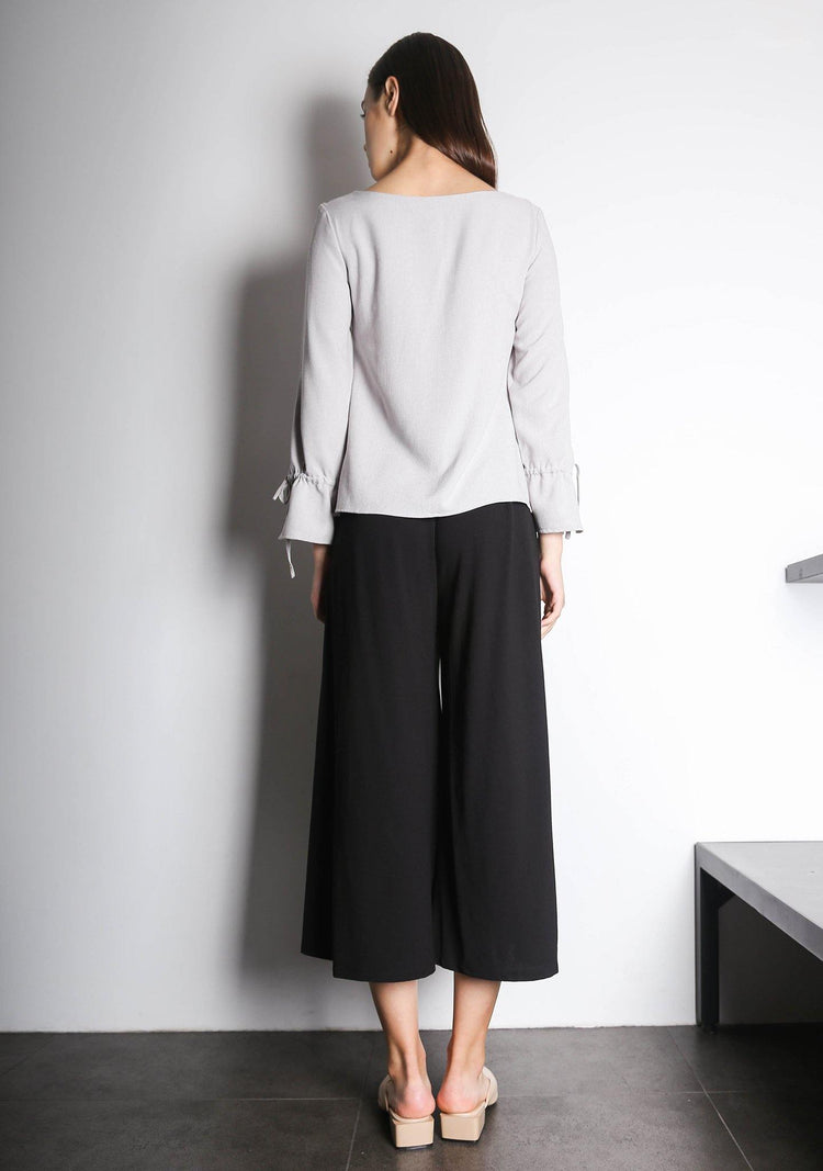 IKO LONG SLEEVED BLOUSE - SILVER CITY - SALIENT LABEL