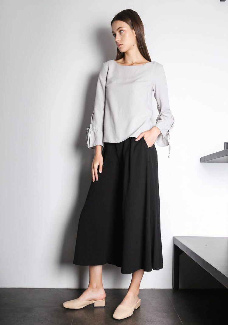 IKO LONG SLEEVED BLOUSE - SILVER CITY - SALIENT LABEL