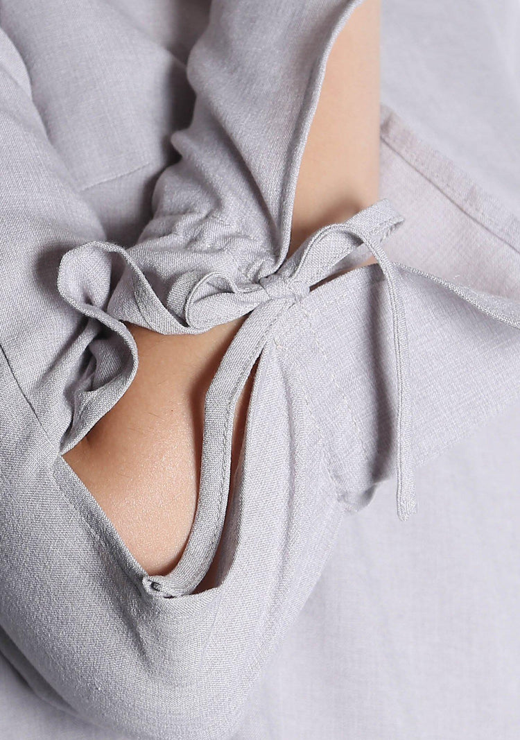 IKO LONG SLEEVED BLOUSE - SILVER CITY - SALIENT LABEL