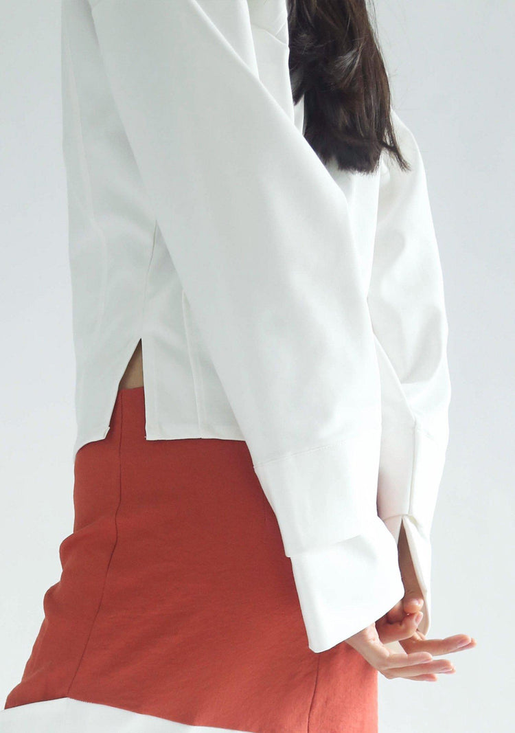 INGRID OVERSIZED BLOUSE - WHITE - SALIENT LABEL