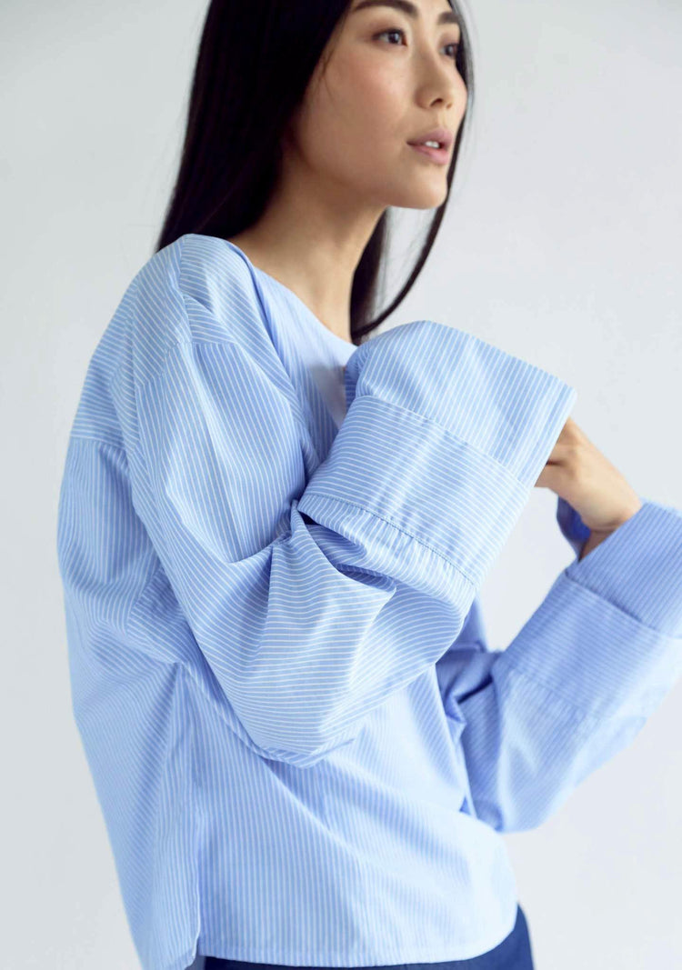 INGRID OVERSIZED BLOUSE - STRIPES - SALIENT LABEL
