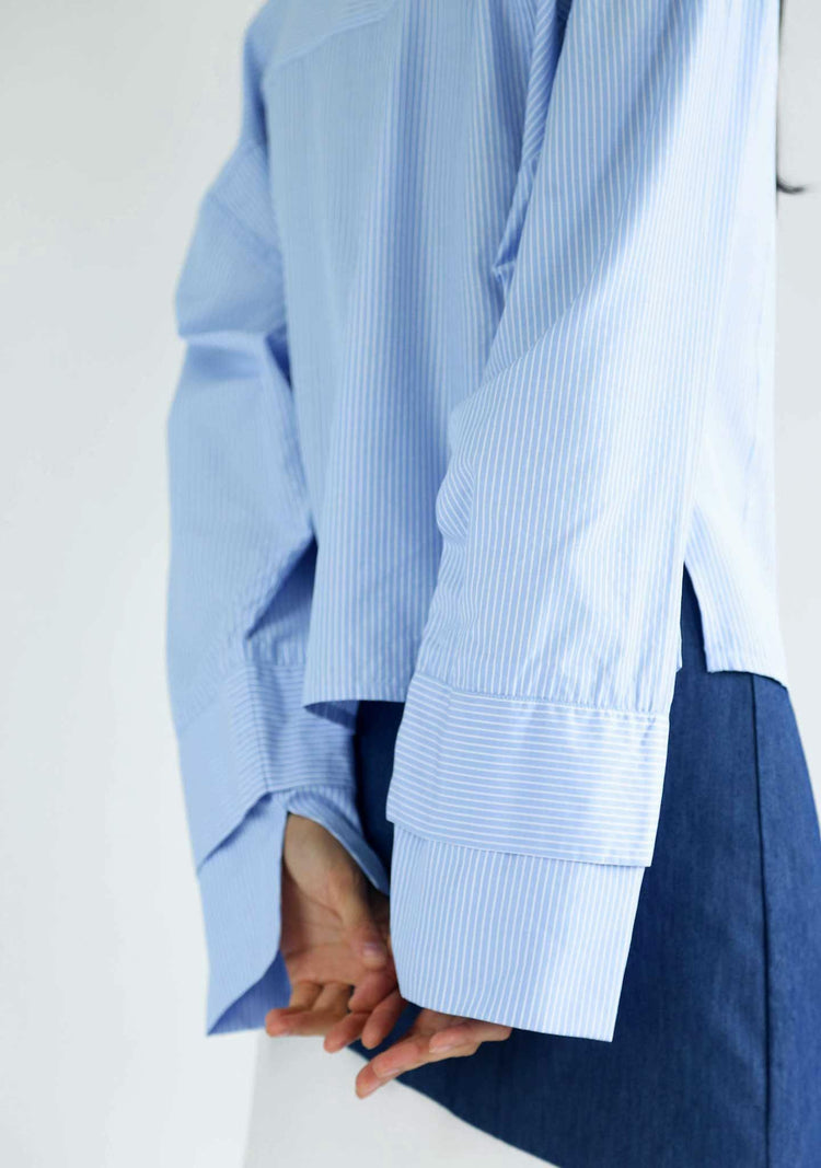 INGRID OVERSIZED BLOUSE - STRIPES - SALIENT LABEL