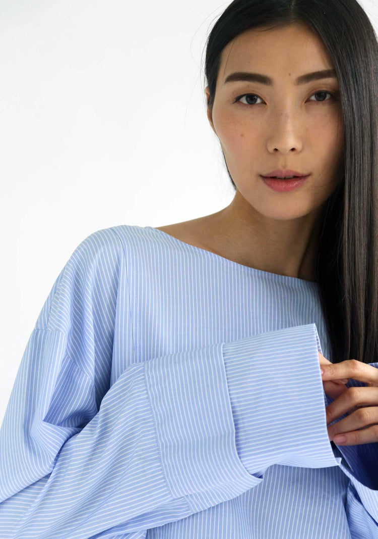 INGRID OVERSIZED BLOUSE - STRIPES - SALIENT LABEL