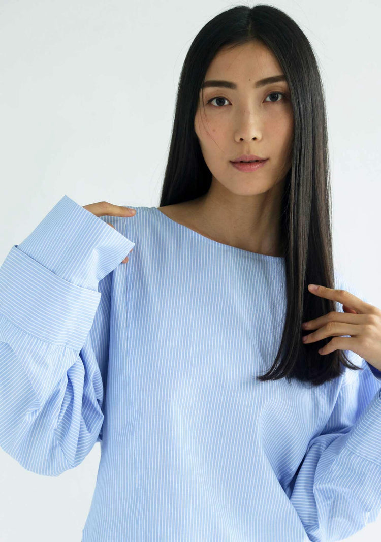 INGRID OVERSIZED BLOUSE - STRIPES - SALIENT LABEL